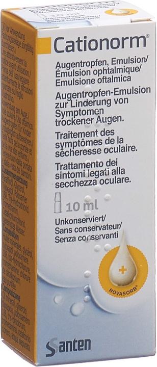 Image du produit Cationorm Augentropfen-Emulsion (10 ml, 10 ml d'émulsion de gouttes oculaires Cationorm)