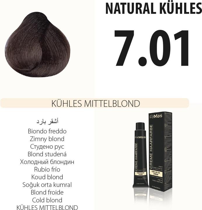 Produktbild FemMas 7.01) Haarfarbe Kühles Mıttelblond 100ml (Kühles Mıttelblond)