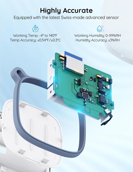 Actual product image Govee H5179 Termometr i higrometr Wi-Fi wyświetlacz