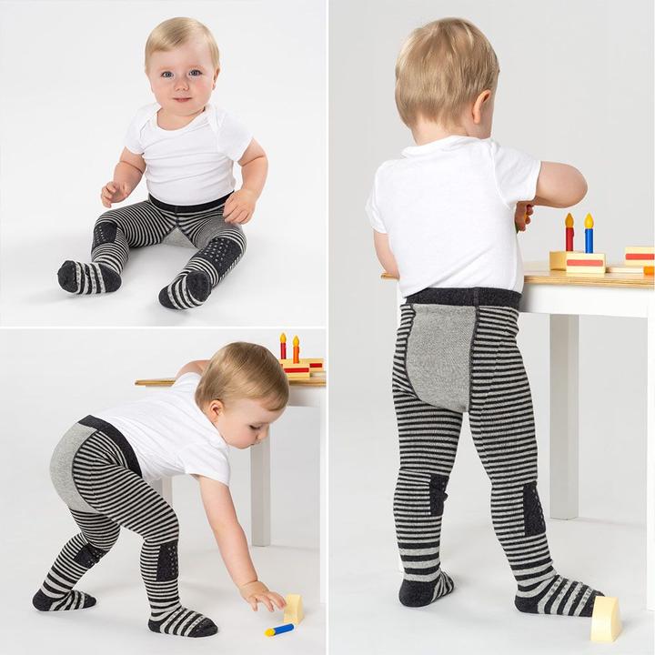 Image du produit La Loona LaLoona Collants pour bébé - Rayures Grises - (74/80)