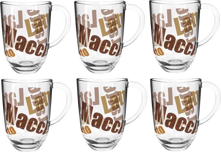Immagine prodotto Leonardo Bicchiere Latte Macchiato Napoli con testo 380 ml, trasparente (380 ml, 1 x)