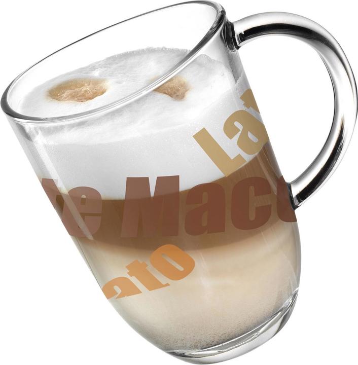 Immagine prodotto Leonardo Bicchiere Latte Macchiato Napoli con testo 380 ml, trasparente (380 ml, 1 x)