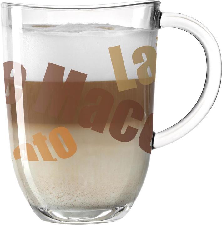 Immagine prodotto Leonardo Bicchiere Latte Macchiato Napoli con testo 380 ml, trasparente (380 ml, 1 x)