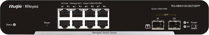 Productafbeelding Ruijie Networks RG-NBS3100-8GT2SFP Netwerkschakelaar Beheerde L2 Gigabit Ethernet (10/100/1000) Voeding o (8 Havens)