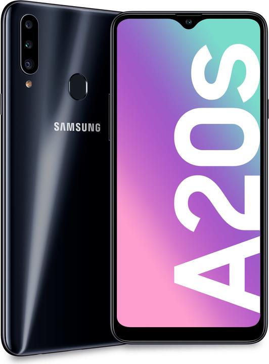 Produktbild Samsung Galaxy A20s EU (32 GB, Schwarz, 6.50", Dual SIM, 13 Mpx, 4G)