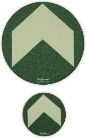 Produktbild Everglow Ronden mit Pfeil Durchmessser 9.5cm selbstklebend