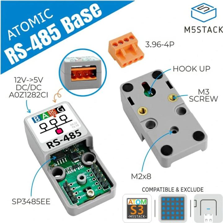 Actual product image M5Stack ATOMIC RS485 Base