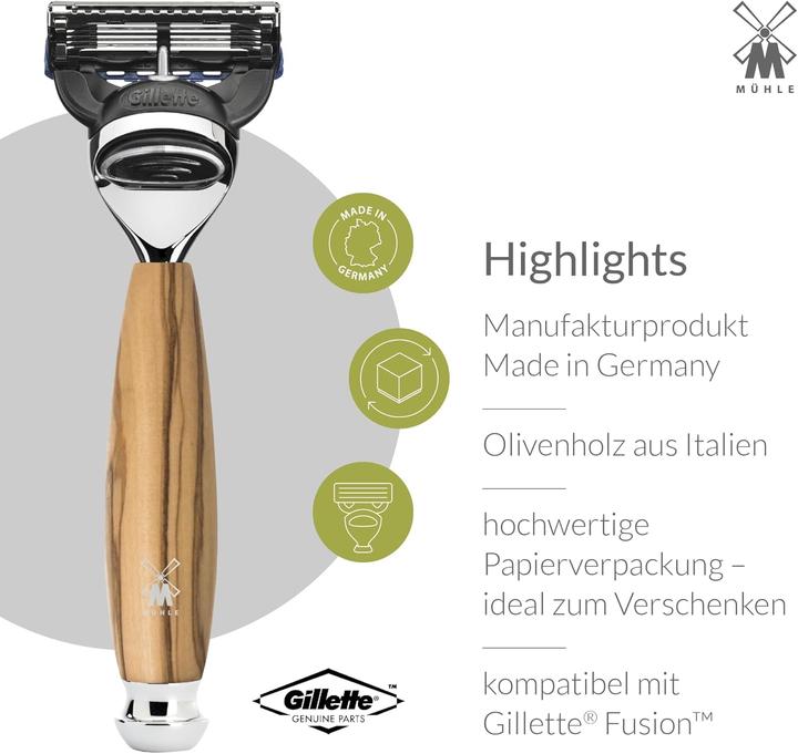 Image du produit Mühle Rasierset "Vivo Olivenholz"