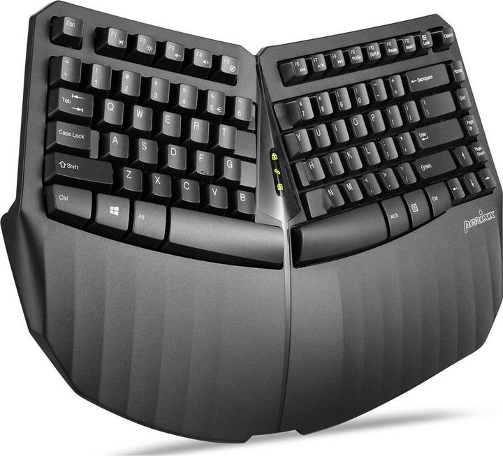 Image du produit Perixx PERIBOARD-613 DE B, Clavier ergonomique compact sans fil, noir (DE, Sans fil)