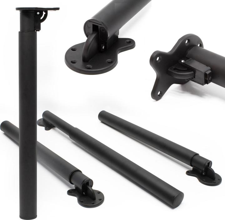 Immagine prodotto Wiltec Piedino da tavolo Lot de 4 Noir Supporto da tavolo regolabile in altezza 70-110cm