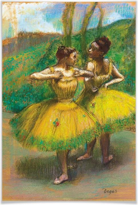 Image du produit Trenddeko Degas - Deux danseuses en jaune (70 x 100 cm)