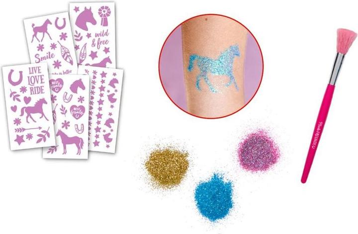 Actual product image Die Spiegelburg DIY Glitzer-Tattoos Pferdefreunde