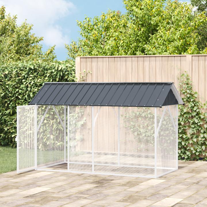 Produktbild VidaXL Vogelvoliere Anthrazit 112x227x141 cm Stahl