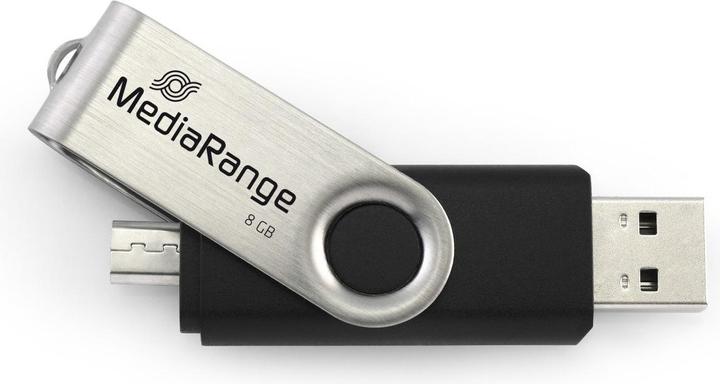 Image du produit MediaRange combo flash drive with micro USB (OTG) (8 Go, USB-A, Micro USB, USB 2.0)