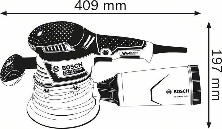 Image du produit Bosch Professional GEX 125-150 AVE Set, y compris L-BOXXXX (Ponceuse excentrique, 400 W)