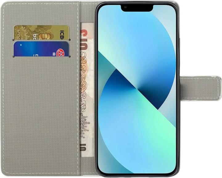Actual product image Cover-Discount iPhone 15 - Leather case cover butterfly white (Apple iPhone 15)
