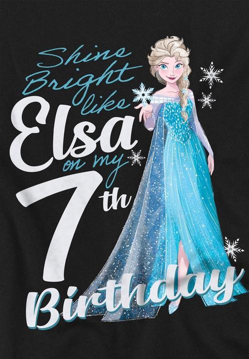 Immagine prodotto Disney Frozen Bright Like Elsa Maglietta 7° Compleanno Bambini (152, 158)