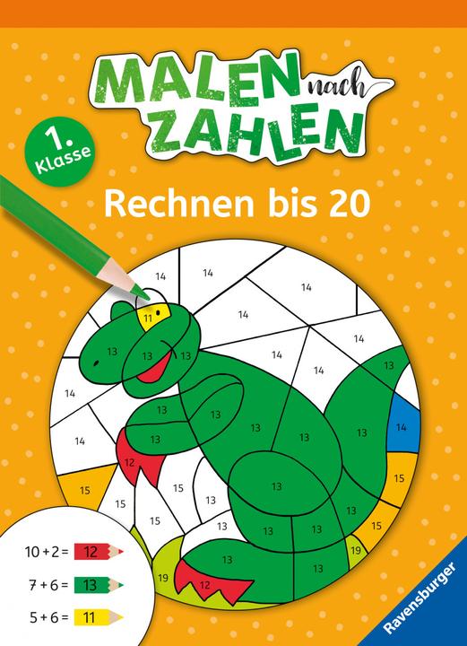 Produktbild Ravensburger Malen nach Zahlen, 1. Klasse: Rechnen bis 20