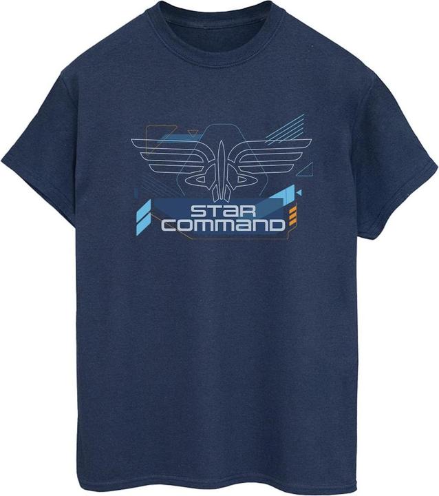Actual product image Disney Womens/Ladies Lightyear Star Command Icons Cotton Boyfriend T-Shirt (XXL)