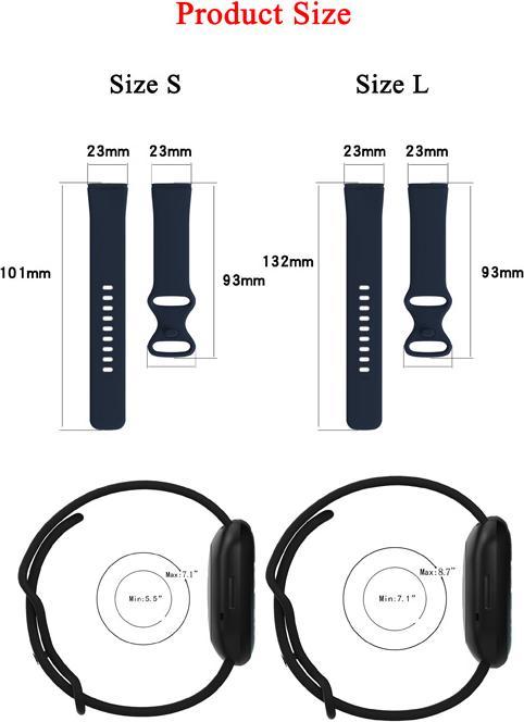 Image du produit PhoneLook Bracelet silicone Taille S Lavender (Caoutchouc / silicone, Fitbit Charge 5)