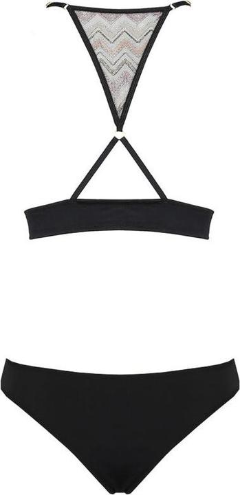 Actual product image Casmir Satin bralette and briefs with zig-zag pattern (S, M)