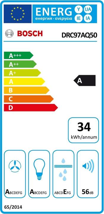 Energy Label Bosch Hausgeräte DRC97AQ50 (Ceiling hood)
