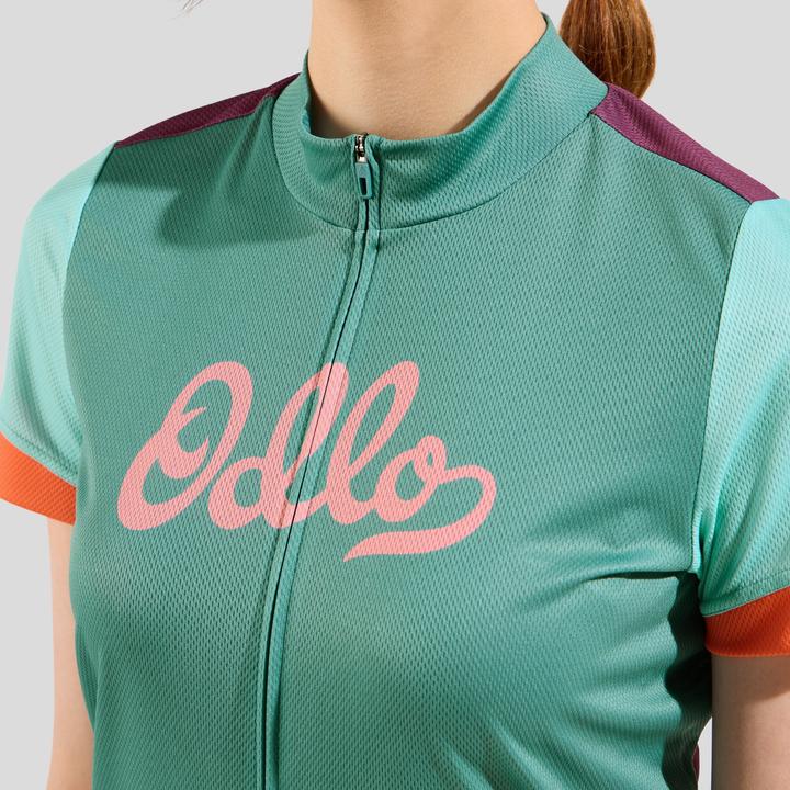 Actual product image Odlo T-shirt s/u collar s/s full zip ESSENTIAL PRINT (XL)