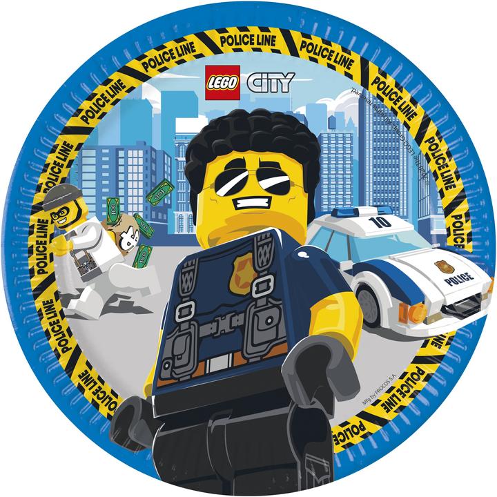 Image du produit GoDan Assiette en carton Lego City 23cm 8pc