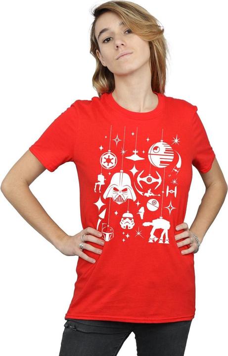 Immagine prodotto Star Wars Christmas Decorations Maglietta Ampia Donna (S)
