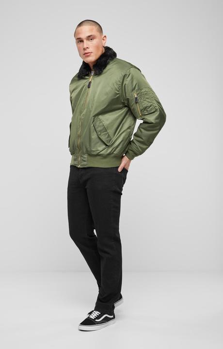Produktbild Brandit MA2 Fur Collar Outdoorjacke Grösse L Farbe Oliv (L)
