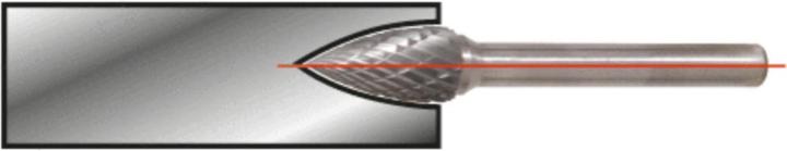 Produktbild KS Tools HM Spitzbogen-Frässtift Form G (10 Millimeter)