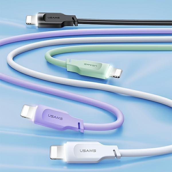 Produktbild Usams Ladekabel Typ-C zu Lightning PD - Schwarz (1.20 m, USB 3.0)