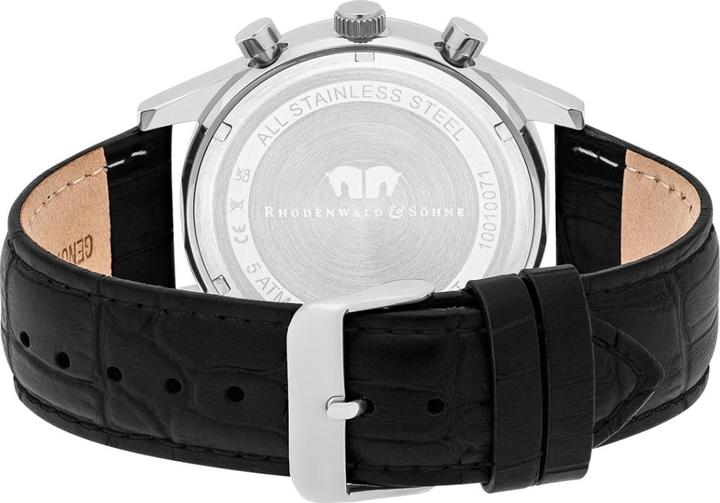 Actual product image Men Chronograph Goodwill Genuine Leather Black - 4406 (Chronograph, 45 mm)