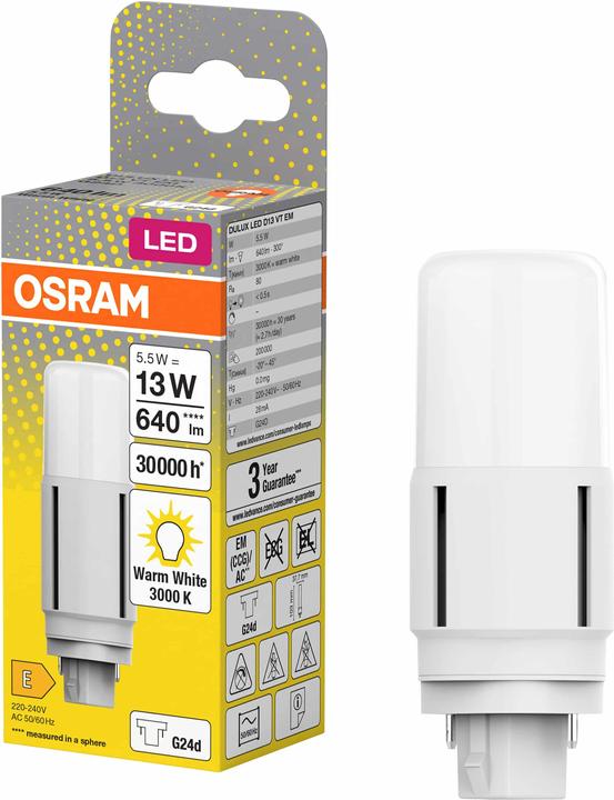 Image du produit Osram Dulux D (G24d, 5.50 W, 640 lm, 1 x, E)