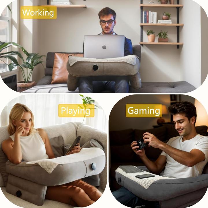 Image du produit Dema Coussin de lecture Accoudoirs Coussin gonflable pour ordinateur portable Gris