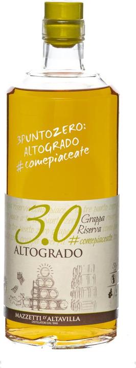 Actual product image Mazzetti d'Altavilla Grappa Altogrado Riserva &quot3.0&quot 1,0 litre 51,4 % Vol.