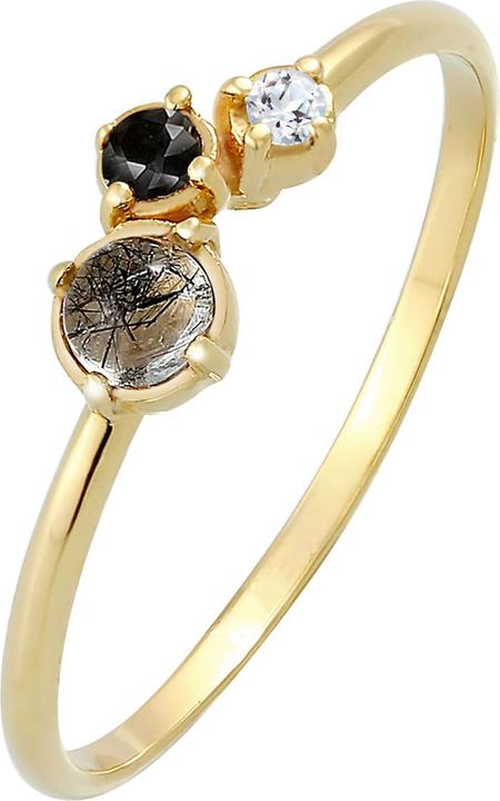 Actual product image Elli DIAMONDS Ring Diamond (0.03 ct.) Topaz Tourmaline 375 yellow gold (52, 375/9 K)