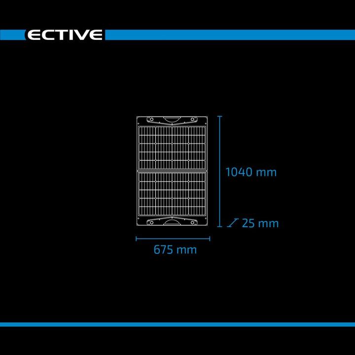 Image du produit Ective SunDock 100W USB Sac solaire 12V Panneau solaire mobile Panneau solaire pliable (100 W, 3.80 kg)