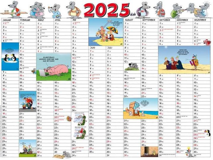 Produktbild Uli Stein Kalenderkarte 2025 (Deutsch)