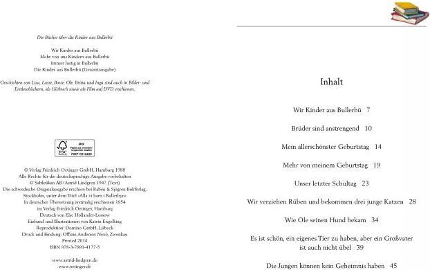 Immagine prodotto Wir Kinder aus Bullerbü (farbig) (Tedesco, Astrid Lindgren, 2014)
