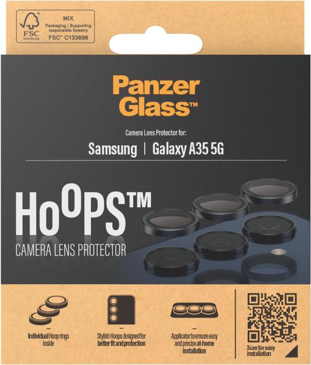 Produktbild PanzerGlass Hoops Camera Lens Protector (1 Stück, Samsung Galaxy A35, Samsung Galaxy A34 5G)