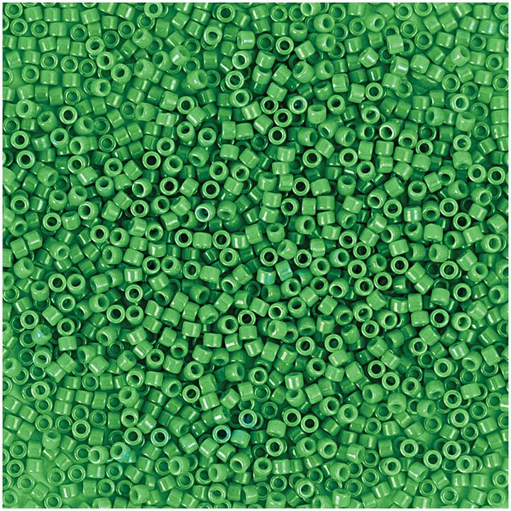 Actual product image Rico Itoshii tube green opaque 2 mm, 7 g, perforation: Ø approx. 1.2 mm