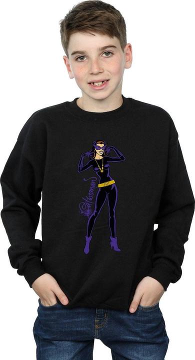 Actual product image Boys Catwoman Happy Pose Sweatshirt (140, 146)