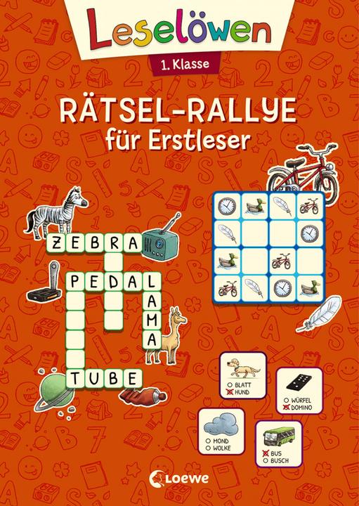 Actual product image Leselöwen Rätsel-Rallye für Erstleser - 1. Klasse (orange) (German, Dominik Rupp, Loewe learning and puzzles, 2021)