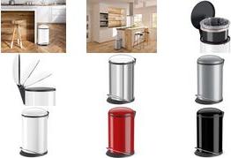 Image du produit Hailo Collecteur de déchets à pédale (12 l)