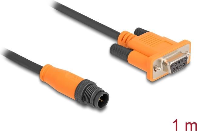 Immagine prodotto Delock Cavo bus CAN M12 con spina 5 pin codificata A e presa D-Sub 9 1 m (1 m, Cavi industriali)