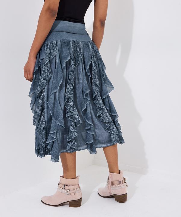 Immagine prodotto Joe Browns Frilled Denim Look Midi Skirt (36)