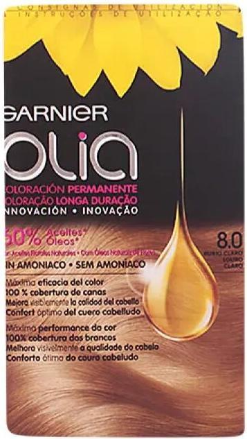 Garnier OLIA Coloración Permanente #8,0 Rubio Claro 4 pz (8,0 Hellblond)