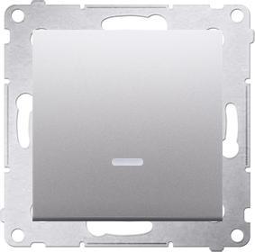 Image du produit Kontakt Simon interrupteur individuel Simon 54 lumineux 16AX 250V argent mat (DW1AL.01)