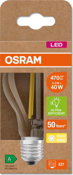 Image du produit Osram Filament Led Classic A (E27, 2.50 W, 525 lm, 1 x, A)